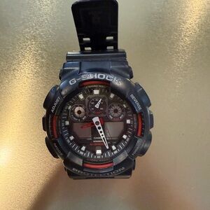 Casio G-Shock Black with Red Accents Sport Watch